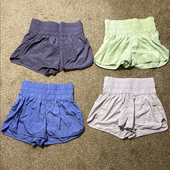 Free People Purple and Green Athletic Shorts - Picture 2 of 2